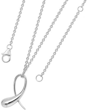 Lucy Quartermaine Sterling Drop Cross Pendant - White