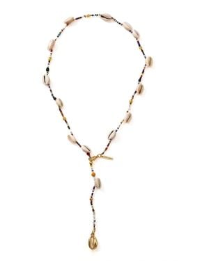 Jaredjamin Malibu Cowrie Shell Necklace - Metallic