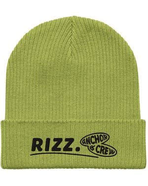 Anchor and Crew Leaf Rizz Gen. Organic Cotton Embroidered Beanie - Green