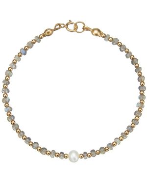 Lily & Roo Labradorite Gemstone Bracelet - Metallic