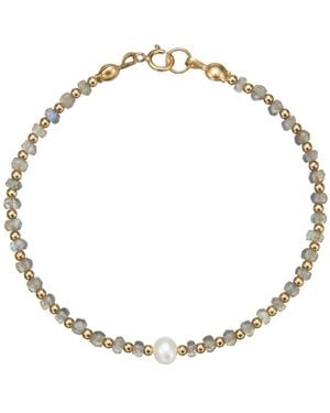 Lily & Roo Labradorite Gemstone Bracelet - Metallic
