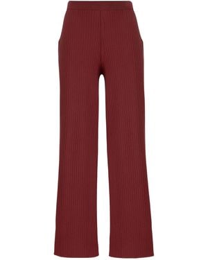 SALANIDA Vera Ribbed Trousers Burgundy - Red