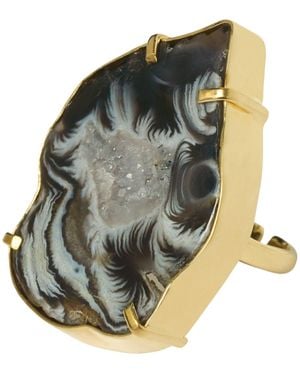 YAA YAA LONDON Quiet Luxury Druzy Swirl Adjustable Ring - Multicolour