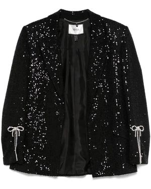 Nissa Sequin-Embellished Blazer - Black