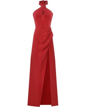 Cansu Xi Gaia Ra Maxi Dress - Red