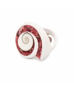 Bellus Domina Seashell Spiral Ring - Pink