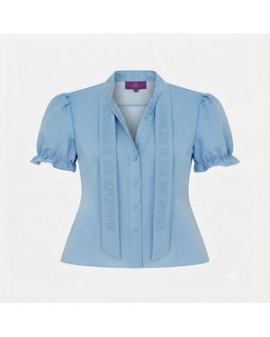 House of Kind The Goddess Blouse – Chambray - Blue