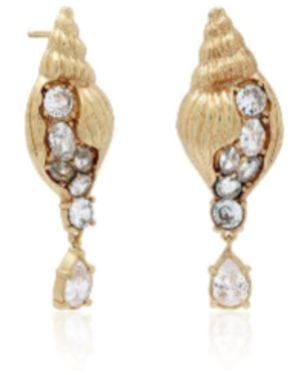 Oceanus Mercenaria Earrings - Metallic