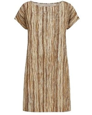 Conquista Patterned Sack Dress - Natural