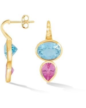 Dower & Hall Topaz Tutti Frutti Earrings - Blue