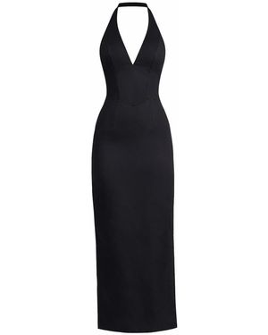 Icon Leva Isla Cotton Halter Corset Dress - Black