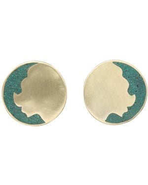 Zeworks Kaia Malachite Earrings - Green