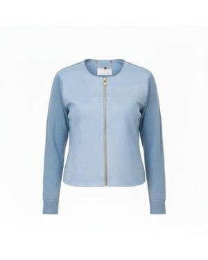 Franchetti Bond Gianella Sky Suedette Jacket - Blue