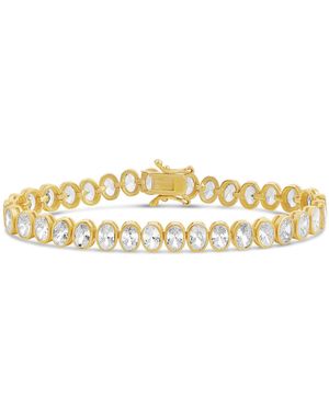 SHYMI Bezel-Set Oval Tennis Statement Bracelet - Metallic