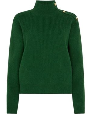 Sour Figs Button Shoulder Jumper - Green