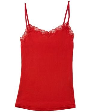 Uwila Warrior Soft Silk Lace Camisole - Red