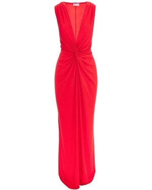 ROSERRY Mallorca Sleeveless Glitter Jersey Maxi Dress - Red
