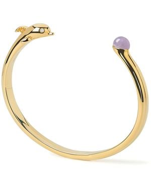 Freqnc Atelier Dolphin Bangle With Amethyst - Metallic