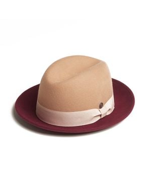 Dasmarca Hats Gangstar Camel Burgundy Felt Hat - Red