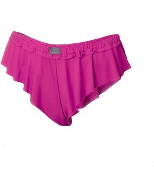 Loreen Label Bamboo Cute Wavy Shorts - Purple