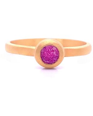 GEM BAZAAR Balls Of Fire Stacking Ring - Pink