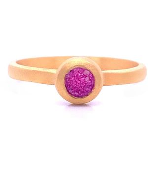 GEM BAZAAR Balls Of Fire Stacking Ring - Pink