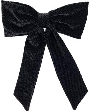 Nooki Design Crinkle Velvet Bow - Black