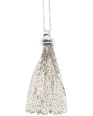 Miss Cecilia The Tassel Drop Necklace - White