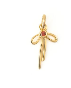 Belinda Jewelz Garnet Bow Charm - Metallic