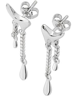 Lucy Quartermaine Melting Drop Earrings - Metallic