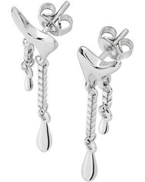 Lucy Quartermaine Melting Drop Earrings - Metallic