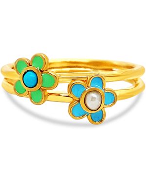 GEM BAZAAR Fleury Double Band Ring - Yellow