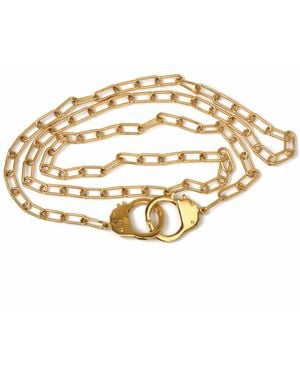 Jagged Halo Jewelry Love Bond Handcuff Convertible Necklace - Metallic