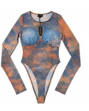 Chuks Collins Sunset Mesh Bodysuit - Blue