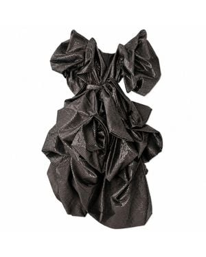 Miro Misljen Sequined Ruffled Wrap Dress - Black