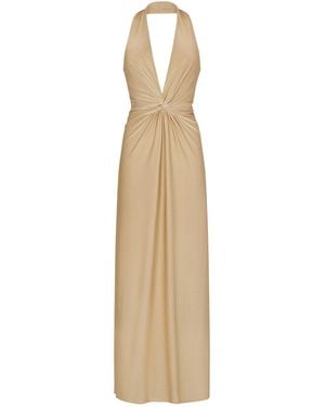 Aguaclara Doree Maxi Dress Halter - Natural