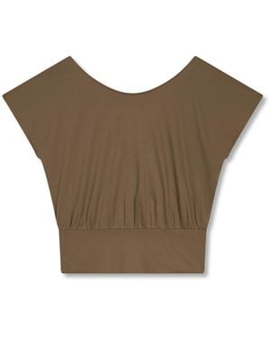 Marianne by Marie Jordane Juno Organic Cotton Tee Khaki - Brown