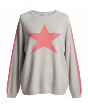 At Last Neutrals Cashmere Mix Sweater - Gray
