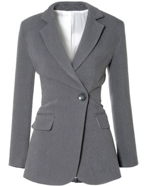 AGGI by HALEWSKI Isabella Baltic Hourglass Shaped Feminine Blazer - Grey