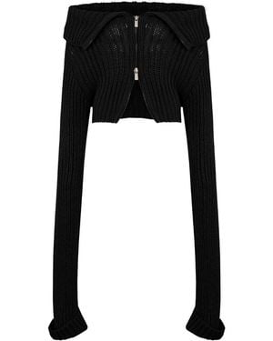 Pcfg Your Itch Knit Crop Top - Black