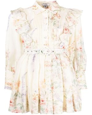 We Are Kindred Primrose Silk Mini Dress - Natural