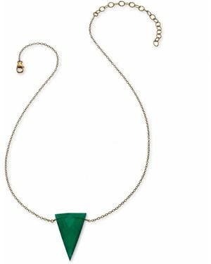 Heather Hawkins Jewelry True Love Waits Semi-Precious Large Gemstone Necklace - Green