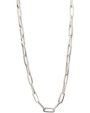 Lila Rasa Paperclip Chain Necklace Large - Metallic