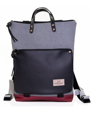 Daniel Chong Waterproof Iconic Book Holder Backpack With Double Zipper - Blue