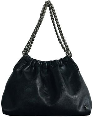 Sd Collection Giorgia Chain Leather Bag - Black