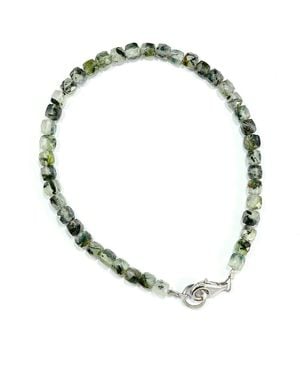 Mineralgems•Studio Tourmalinated Quartz Bracelet - Metallic