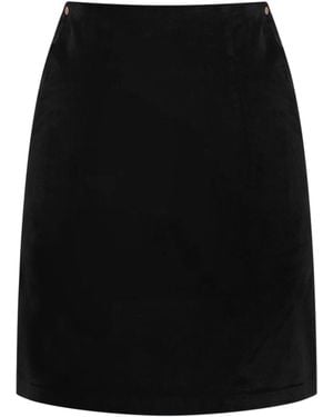 Why Mary Velvet Classic Sixties Style A-Line Mini Skirt - Black