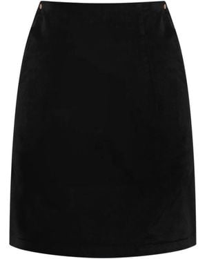 Why Mary Velvet Classic Sixties Style A-Line Mini Skirt - Black