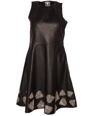 Any Old Iron Diamonds Are For Leather Dress - Black