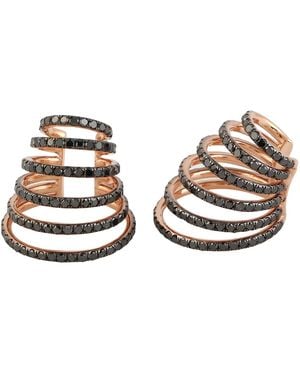 Artisan Diamond Multi-Row Ear Cuff - Metallic